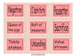 Slang at Work Cards #2-4 Pages = 36 Cards