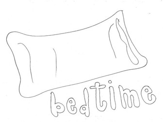 Bedtime: Daily Routine Colouring Page