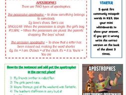 10 spag worksheets teaching resources