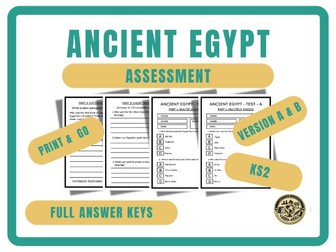 Ancient Egypt Assessment | End of Unit Test (Year 5, Year 6, KS2)