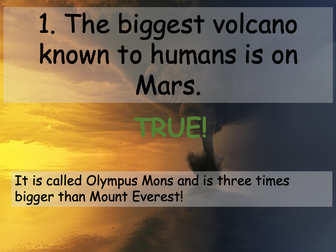 Extreme Earth True or False Quiz