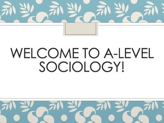 EDUCATION-A-LEVEL SOCIOLOGY - ALL LESSONS