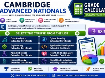 OCR Cambridge Advanced National Grade Calculator - All Courses