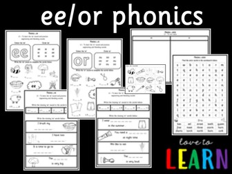 ee/or Phonics Worksheets