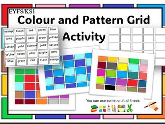 Colour and Pattern Grid Activity EYFS KS1