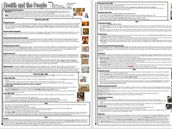 AQA GCSE History -  Health and the People - short knowledge organiser