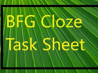 BFG Gap Filler Task Sheet