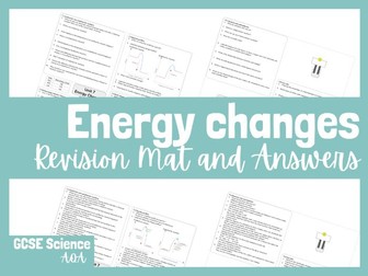 AQA GCSE Combined Science & Chemistry: Energy Changes Revision Mat (with Answers) – Unit 7