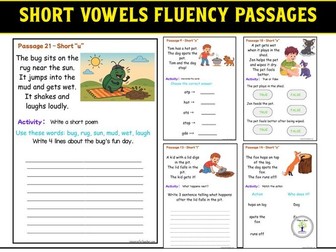 Short Vowels Fluency Reading Passages