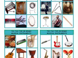 Musical Instruments Tic-Tac-Toe or Bingo