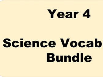 Year 4 Science Vocabulary
