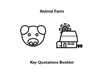 Animal Farm Key Quotes Booklet Dual Coded