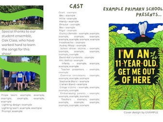 School production programme template