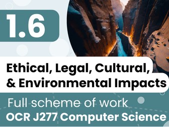 J277 OCR 1.6 Ethical, Legal, Cultural and Environmental Impacts