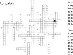 Spanish countries crossword | Teaching Resources