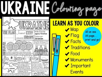 Ukraine Colouring Page FREE