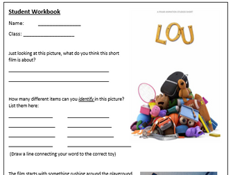 Lou - Pixar Short Film - Scaffolded Activity Workbook