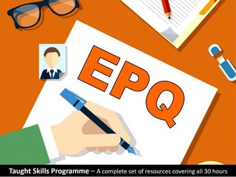 Complete Set of Resources for 'Taught Skills Programme' - EPQ (Extended Project 7993) AQA Level 3