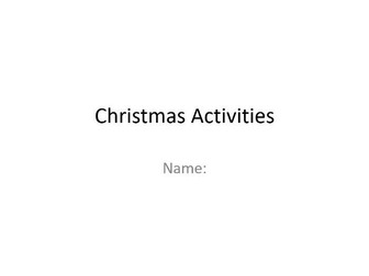 14 Simple Christmas ICT Activities