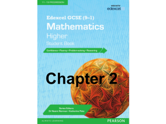Chapter 2 Algebra Lesson PowerPoint Bundle Pearson Textbook Edexcel Higher GCSE