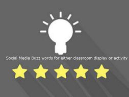Display these Social Media Buzz words 28 items (editable)