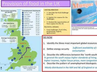 AQA GCSE GEOG resource management unit lesson 2 Provision of food in the UK