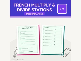 French Multiply & Divide Stations | 63 Sheets