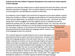 Child language development exam questions image