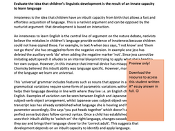 child language acquisition essay structure