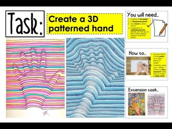 Key Stage 3 3D Patterned Hand Activity