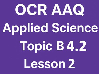 OCR AAQ F180 Biology B4.2 Lesson 2 Practical 2- Sampling