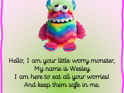 Worry Monster Poem | Teaching Resources