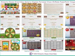 Health and Personal Hygiene Kooky Class Spanish PowerPoint Game