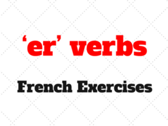 ER verbs in the present tense - conjugation