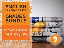 Informational Text Playlists - Complete Grade 5 Bundle