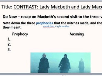 Macbeth-Contrast of Lady Macbeth and Lady Macduff