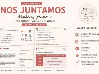 GCSE Spanish – Nos juntamos: Making Plans & Near Future Tense | Edexcel Year 10