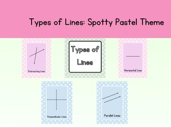 Types of Lines Poster: Spotty Pastel Theme