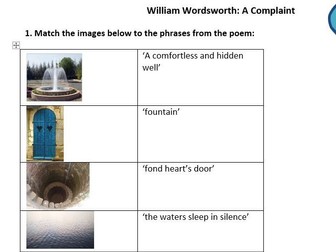 A Complaint by William Wordsworth -for EAL students