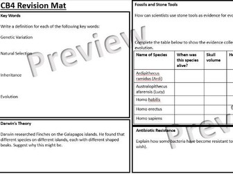 Edexcel 9-1 GCSE Science CB4 Revision Mat