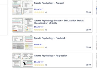 AQA GCSE PE Sports Psychology Bundle