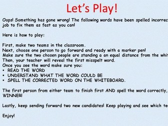 Fun Spelling Game for Upper Primary!