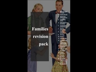 Families revision workbook