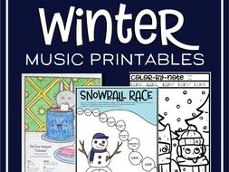 Winter Music Worksheets