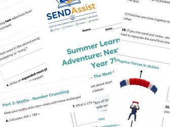 Year 6 to Year 7 Summer Transition Booklet – English, Maths & Science SENDAssist | KS2 to KS3 Bridgi