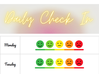 Daily Check-in Sheet