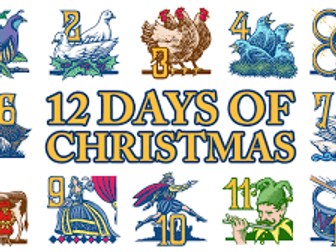 CHRISTMAS Maths Problems linked to the Twelve Days of Christmas