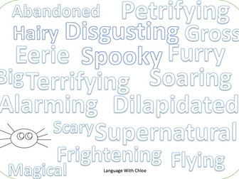 Halloween Synonyms Match and Colour Resource