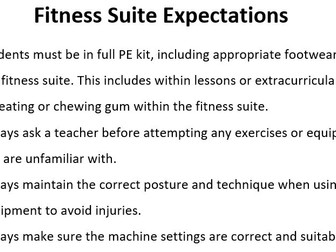 Fitness Suite Induction Forms