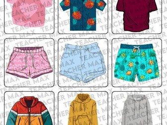 DTT & VB-MAPP Clothing Vocabulary Cards